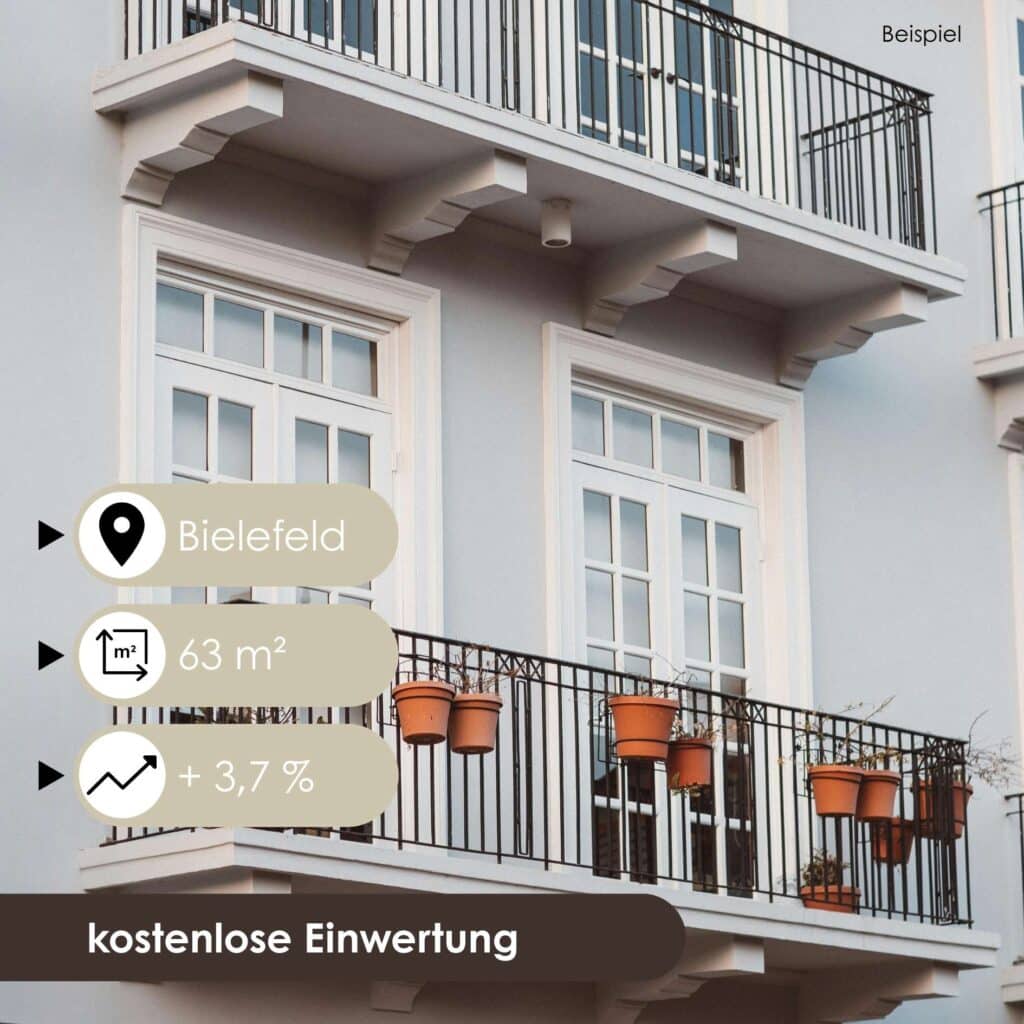 Symbolbild: Balkone und Hausfassade, Illustration für Immobilien-Marktwerteinschätzung